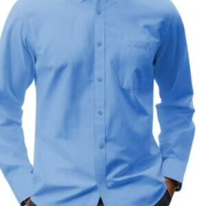 Geoffrey Beene Blue Collared Button Shirt Size XXL NWOT